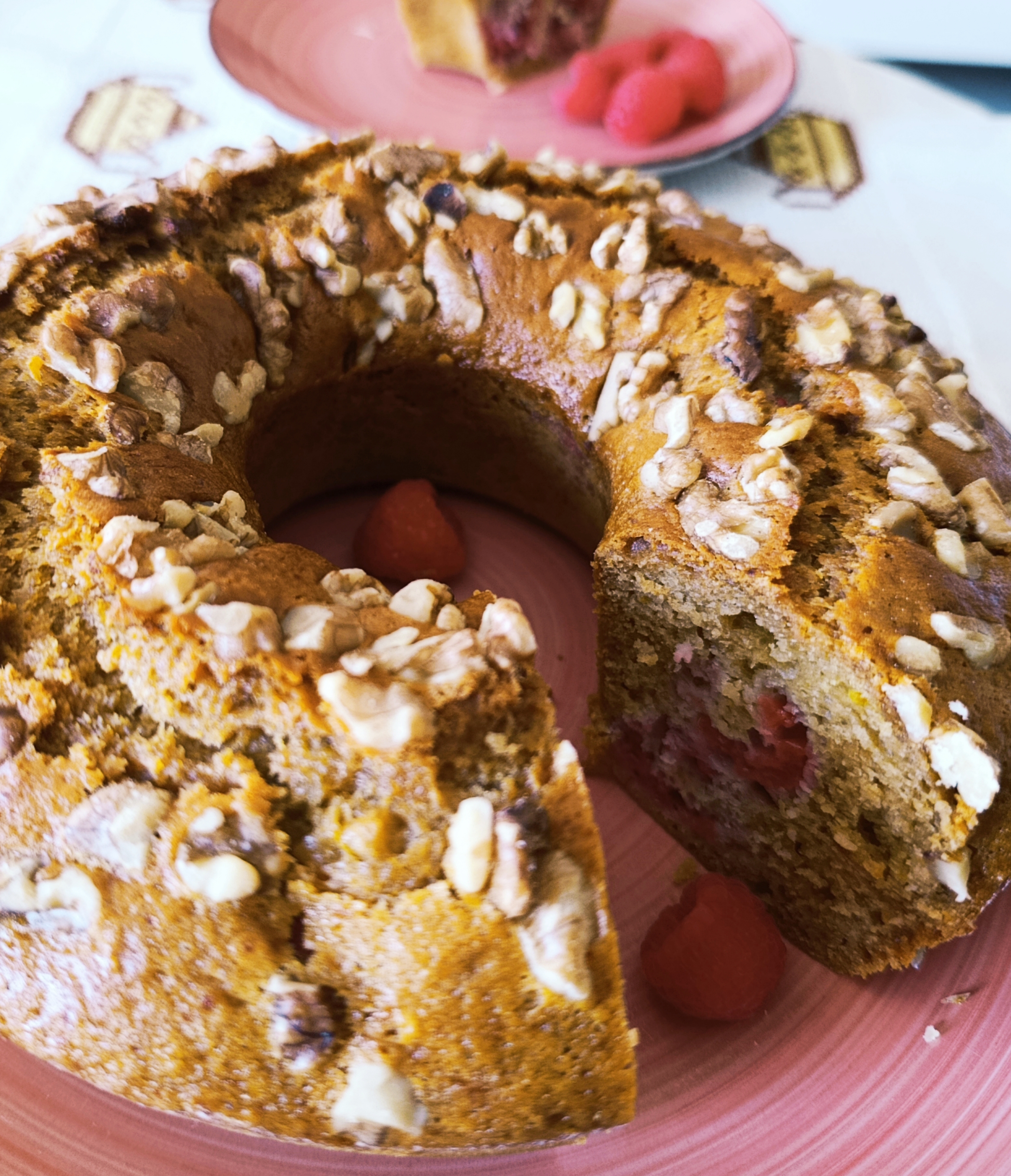 Bolo de frutos vermelhos