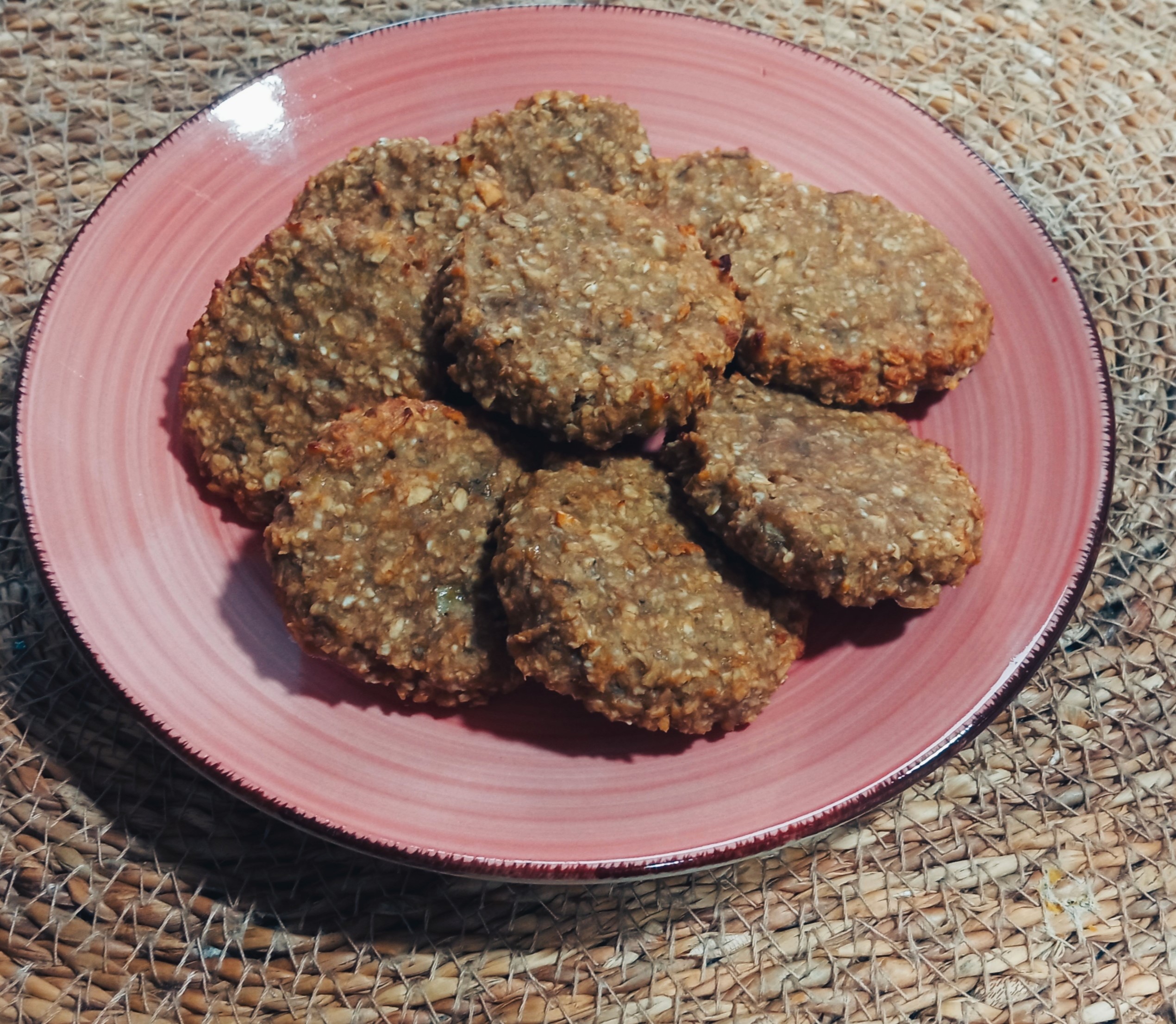 Bolachas de banana e amendoim