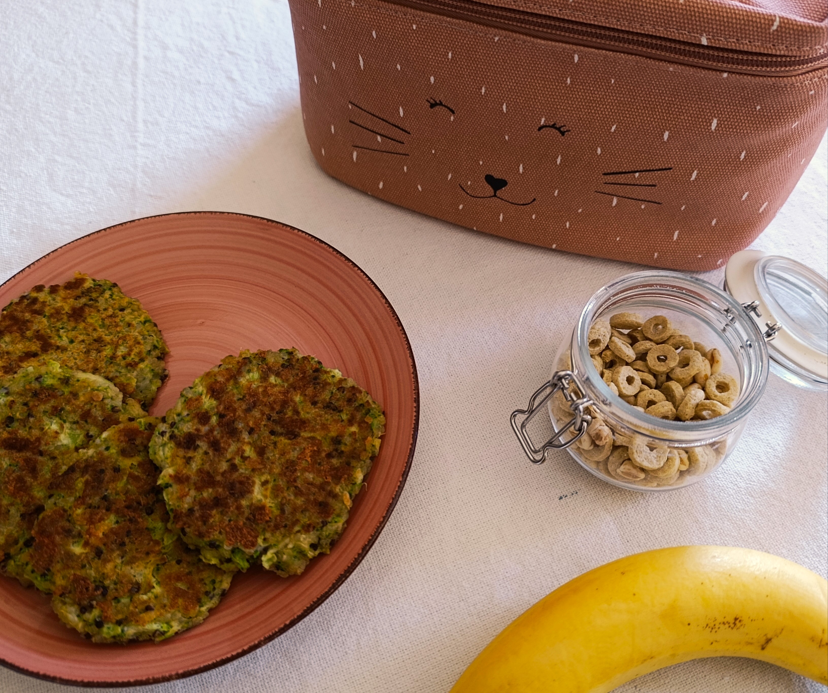 Panquecas de quinoa e vegetais