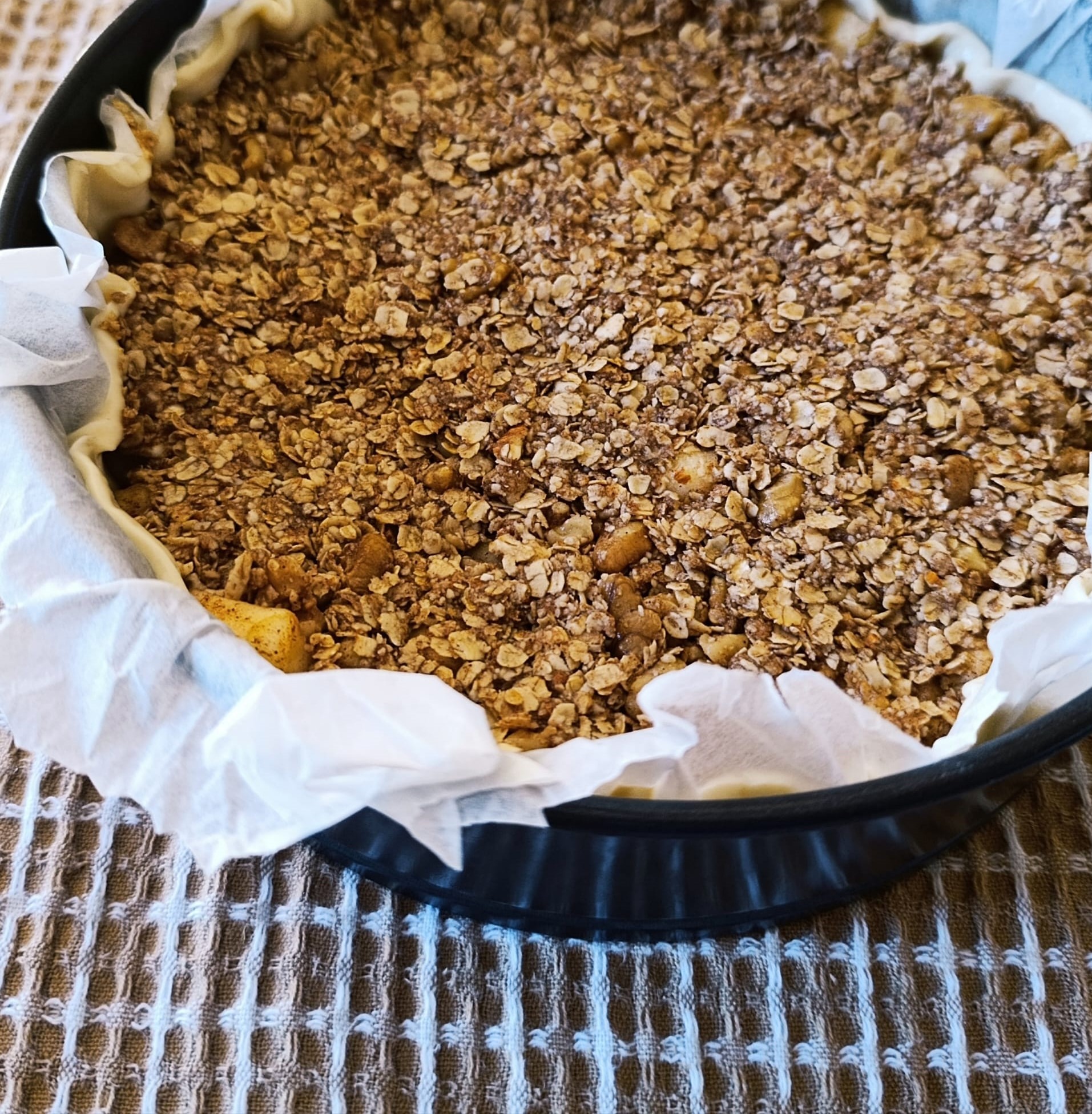 Tarte crumble de maçã