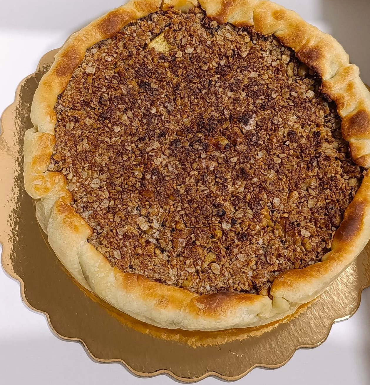 Tarte crumble de maçã
